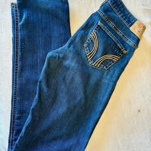 Hollister Dark Blue Straight Leg Jeans